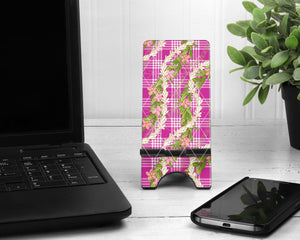 Phone Stand/Holder • Dark Pink Palaka • Plumeria Maile