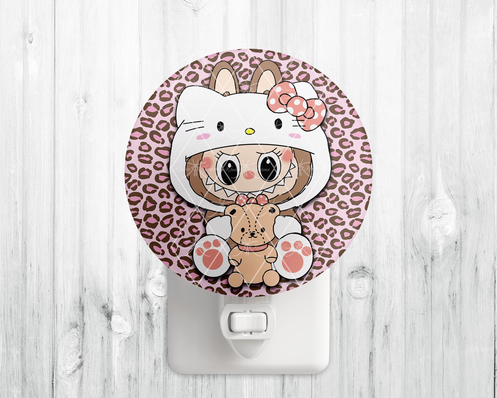 Night Light • Labubu x Kawaii Kitty Leopard