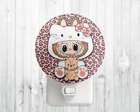 Night Light • Labubu x Kawaii Kitty Leopard