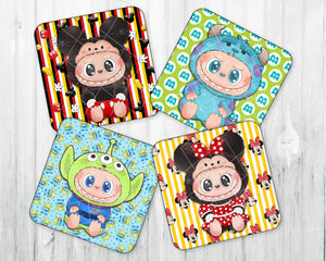 Drink Coaster Set • Labubu x DSNY • Set of 4