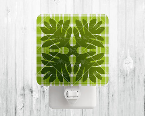 Night Light • Lime Green Palaka • Lauae Quilt