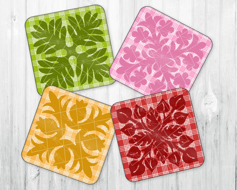 Drink Coaster Set • Palaka + Quilt Collection • Set of 4