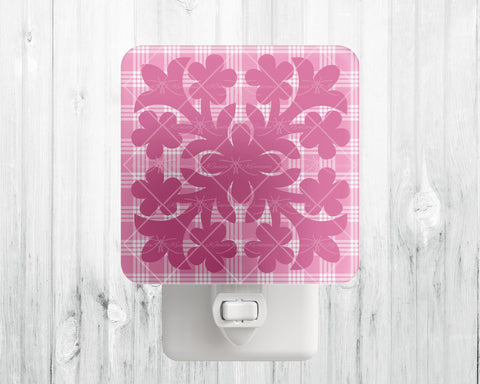 Night Light • Pink Palaka • Plumeria Quilt