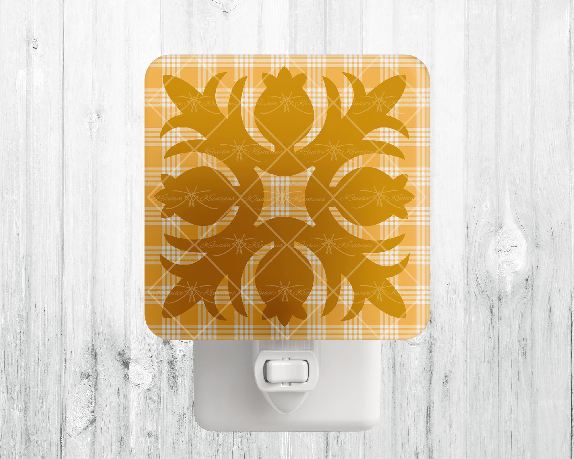 Night Light • Yellow Palaka • Pineapple Quilt